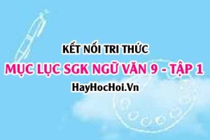 Mục lục SGK Ngữ Văn 9 tập 1 Kết nối tri thức